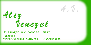 aliz venczel business card